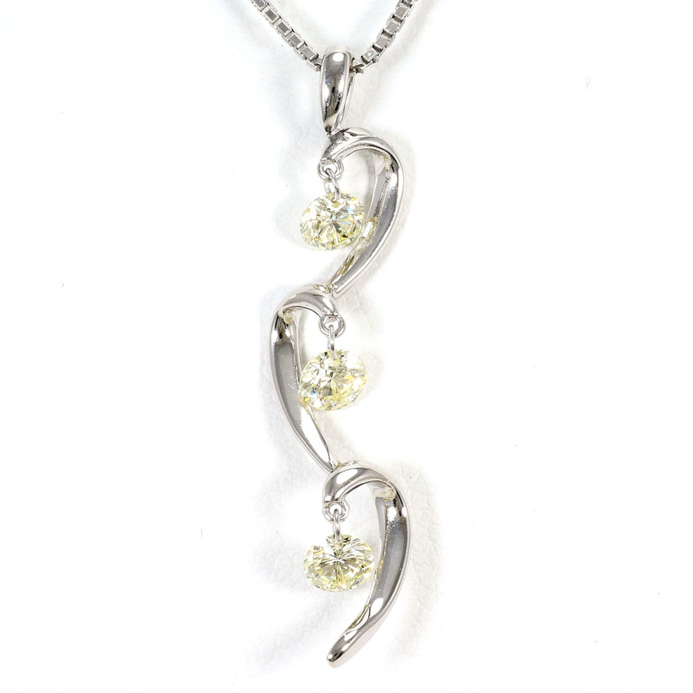 VINTAGE 18k Silver Diamond Necklace